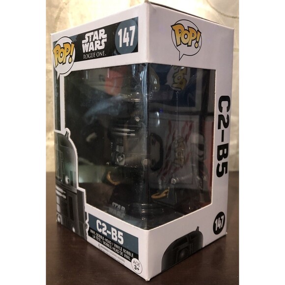 Funko Pop! Star Wars Rogue One C2-B5 Droid #147 Vinyl Bobble-Head Figure NEW - Picture 8 of 11